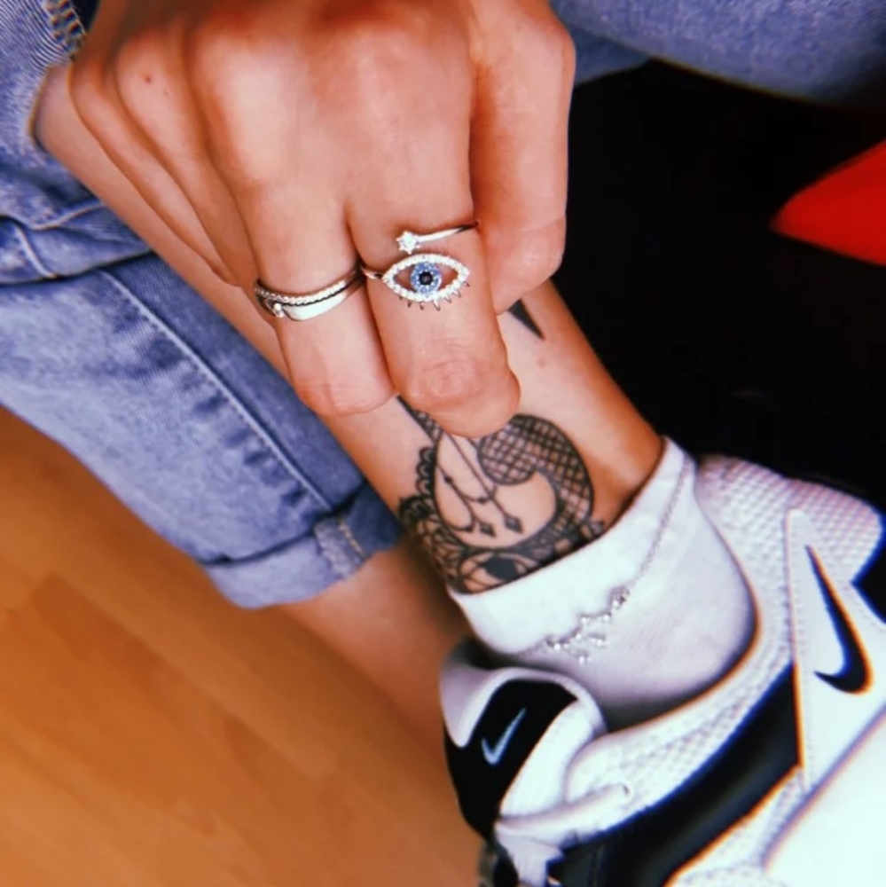🔥HP🔥NEW HAMZA EVIL EYE RING - Picture 2 of 9